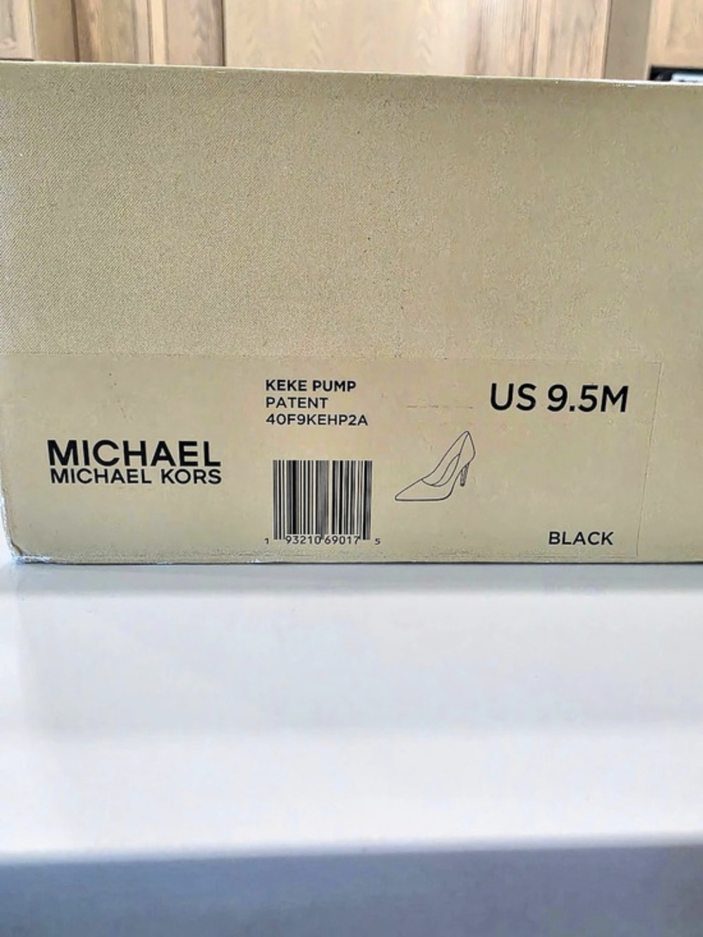 Michael Kors Keke Pump Shiny Black Heels US 9.5M NWT